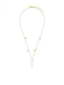 Accessorize Z Station Hammered Disc Collar Necklace - Gold