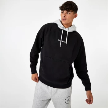 Jack Wills Colour Block Hoodie - Black