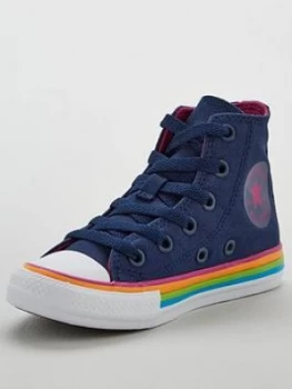 Converse Chuck Taylor All Star Hi Junior Trainer - Navy/White, Size 12