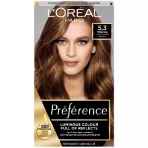 LOreal Paris Preference Infinia Hair Dye (Various Shades) - 5.3 Virginia Chestnut Brown