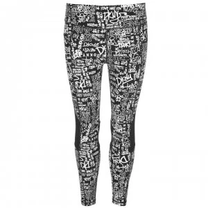 DKNY High Waisted Graffiti Leggings Ladies - Black