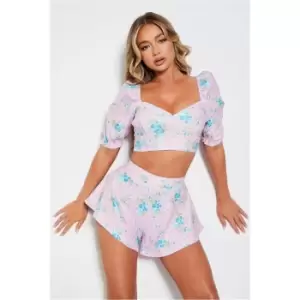 I Saw It First Pink Co-Ord Floral Floaty Shorts - Pink