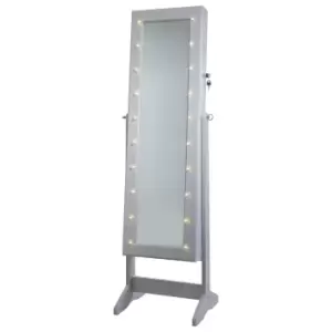 Amore Jewellery Armoire with LED Grey