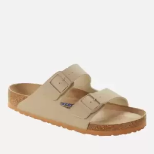 Birkenstock Mens Arizona Sfb Suede Double Strap Sandals - Faded Khaki - EU 41/UK 7.5