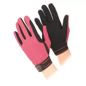 Aubrion Mesh Riding Gloves - Pink