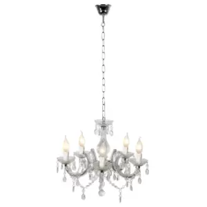 Arabesque Cottage Chandelier - Ø45cm - 5xE14 - Transparant