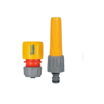 Adjustable Spray Male Hose Nozzle 2292 + 2185 Waterstop - Hozelock