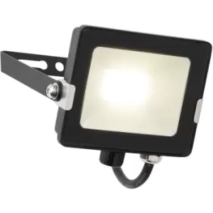 Outdoor IP65 Waterproof Floodlight - 20W Cool White LED - Matt Black Aluminium