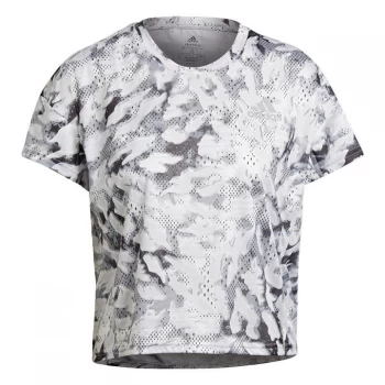 adidas Fast Aop Tee - Grey One / White