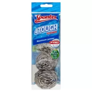 Spontex Tough Scourer (Pack of 4) (One Size) (Silver)