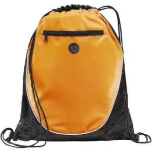 Bullet The Peek Drawstring Cinch Backpack (35.5 x 43.1cm) (Orange/Solid Black) - Orange/Solid Black