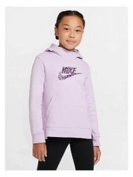 Nike NSW Pullover Printed Hoodie - Purple Size M Women