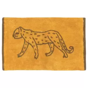 Leopard Bath Mat Gold