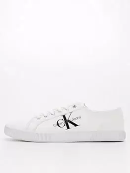 Calvin Klein Jeans Essential Trainers - Bright White, Bright White, Size 44, Men