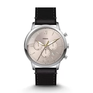 Fossil Mens Neutra Chronograph Eco Leather Watch - Black