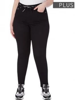 Calvin Klein Jeans Plus Size High Rise Skinny Jeans - Black