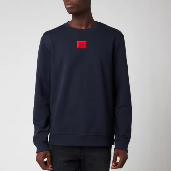 Hugo Boss Duragol Red Patch Logo Sweatshirt Navy Size XL Men