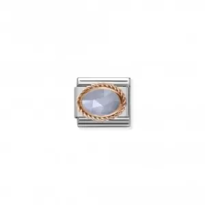 Nomination Composable Classic Stone Rose Gold Banded Agate Link 430507/33