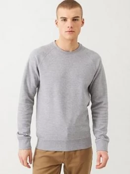 Selected Homme Rami Pique Knit Sweatshirt - Grey, Size S, Men