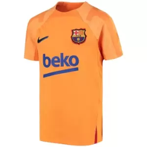 2021-2022 Barcelona Strike Training Shirt (Orange)