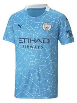 Puma Puma Youth Manchester City Home Short Sleeved Shirt, Blue, Size 11-12 Years