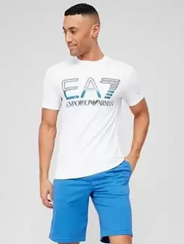 EA7 Emporio Armani Large Logo T-Shirt - White, Size 2XL, Men