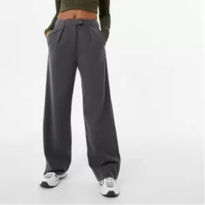 Jack Wills Wide Leg Tailored Trousers - Grey