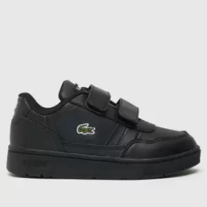 Lacoste Black T-clip Toddler Trainers