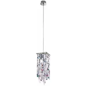 Kolarz Prisma Crystal Pendant Ceiling Light Chrome