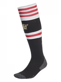 adidas Manchester United 21/22 Home Socks - White, Size 6.5-8, Men