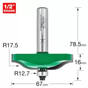 Trend CRAFTPRO Ogee Panel Mould Bearing Guided Router Cutter 67mm 16mm 1/2"