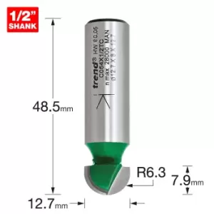 Trend CRAFTPRO Radius Router Cutter 12.7mm 7.9mm 1/2"