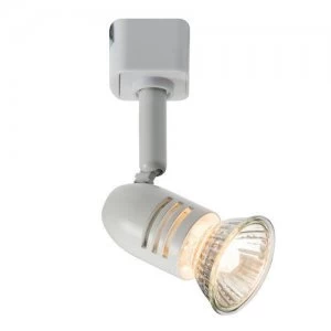 KnightsBridge Single White GU10 Track Spotlight Decorative White