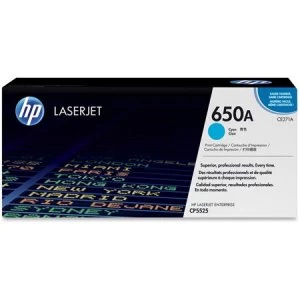 HP 650A Cyan Laser Toner Ink Cartridge