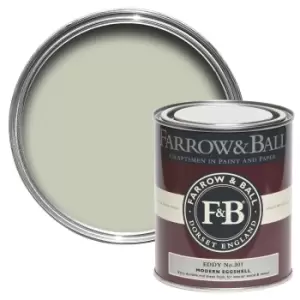 Farrow & Ball Modern Eddy No. 301 Eggshell Paint, 750Ml