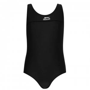 Slazenger Racer Back Swimsuit Girls - Black