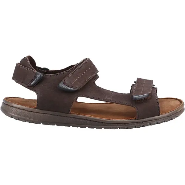 Hush Puppies Mens Neville Lightweight Adjustable Walking Sandals - UK 12 Brown male GDE2459BRO12