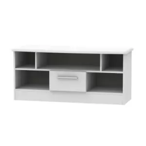 Fourisse Ready Assembled 1 Drawer TV Unit Grey Matt