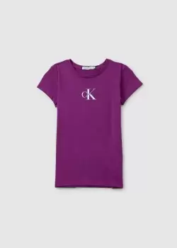 Calvin Klein Kids Micro Monogram Top In Fiery Grape