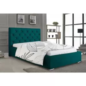 Envisage Trade - Hillary Upholstered Beds - Plush Velvet, Super King Size Frame, Green - Green