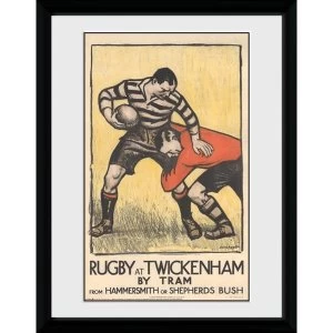 Transport For London Rugby at Twickenham 12" x 16" Framed Collector Print