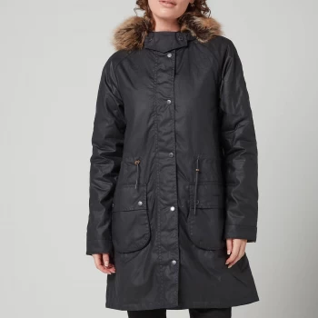 Barbour Womens Mull Wax Jacket - Navy/Dress - UK 8