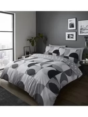 Catherine Lansfield Sirkel Geo Duvet Cover Set In Monochrome