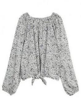 Mango Teen Girls Floral Blouse - White