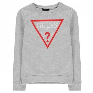 Guess Logo Sweater - Grey Marl