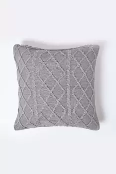 Diamond Cable Knit Cushion Cover