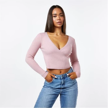 Jack Wills Ballet Wrap Top - Pink