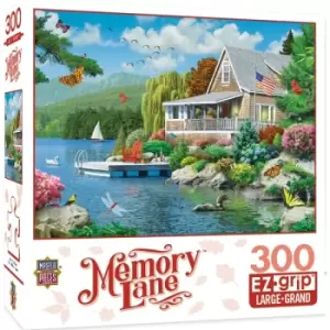 Masterpieces Puzzle Memory Lane Lakeside Memories Ez Grip Puzzle 300 piece jigsaw puzzle