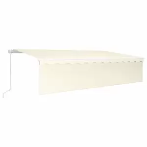 Vidaxl Manual Retractable Awning With Blind 6X3M Cream