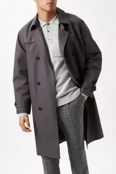 Twill Double Breasted Trench Coat